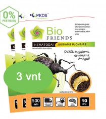 Nematodai JUODOJO PJOVĖJO lervoms (H. bacteriophora), MAXI pak. (kaina 1 vnt x500mln)